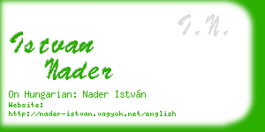 istvan nader business card